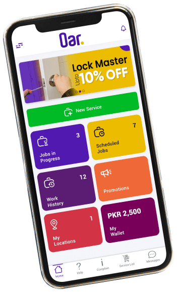 oar app handyman services in pakistan